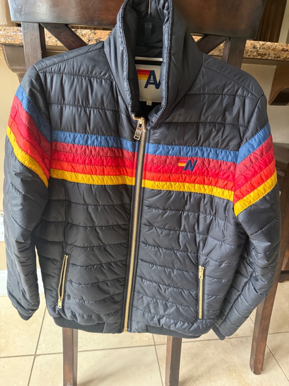 Nearly new Aviator Nation Puffer Jacket  Size large.